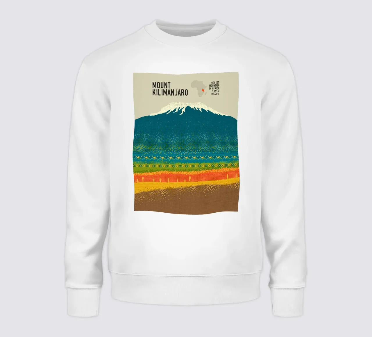 Monte Kilimangiaro felpa da The Printed Sparrow