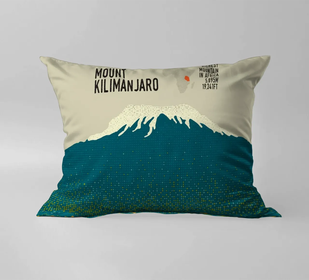 Monte Kilimangiaro cuscino da The Printed Sparrow