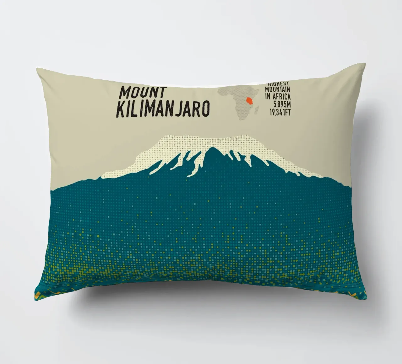 Monte Kilimangiaro cuscino da The Printed Sparrow