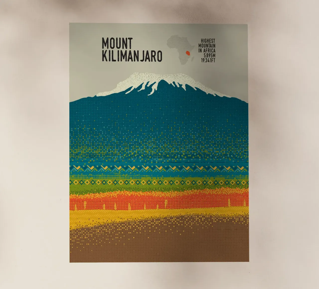 Monte Kilimangiaro pellicola backlit da The Printed Sparrow