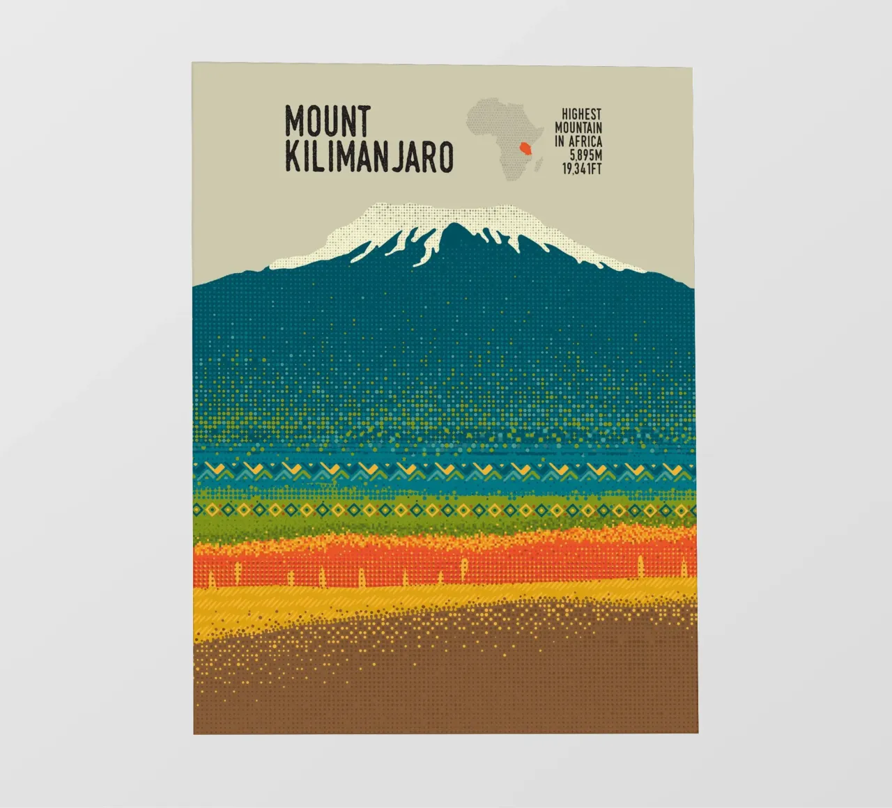 Monte Kilimangiaro pellicola backlit da The Printed Sparrow
