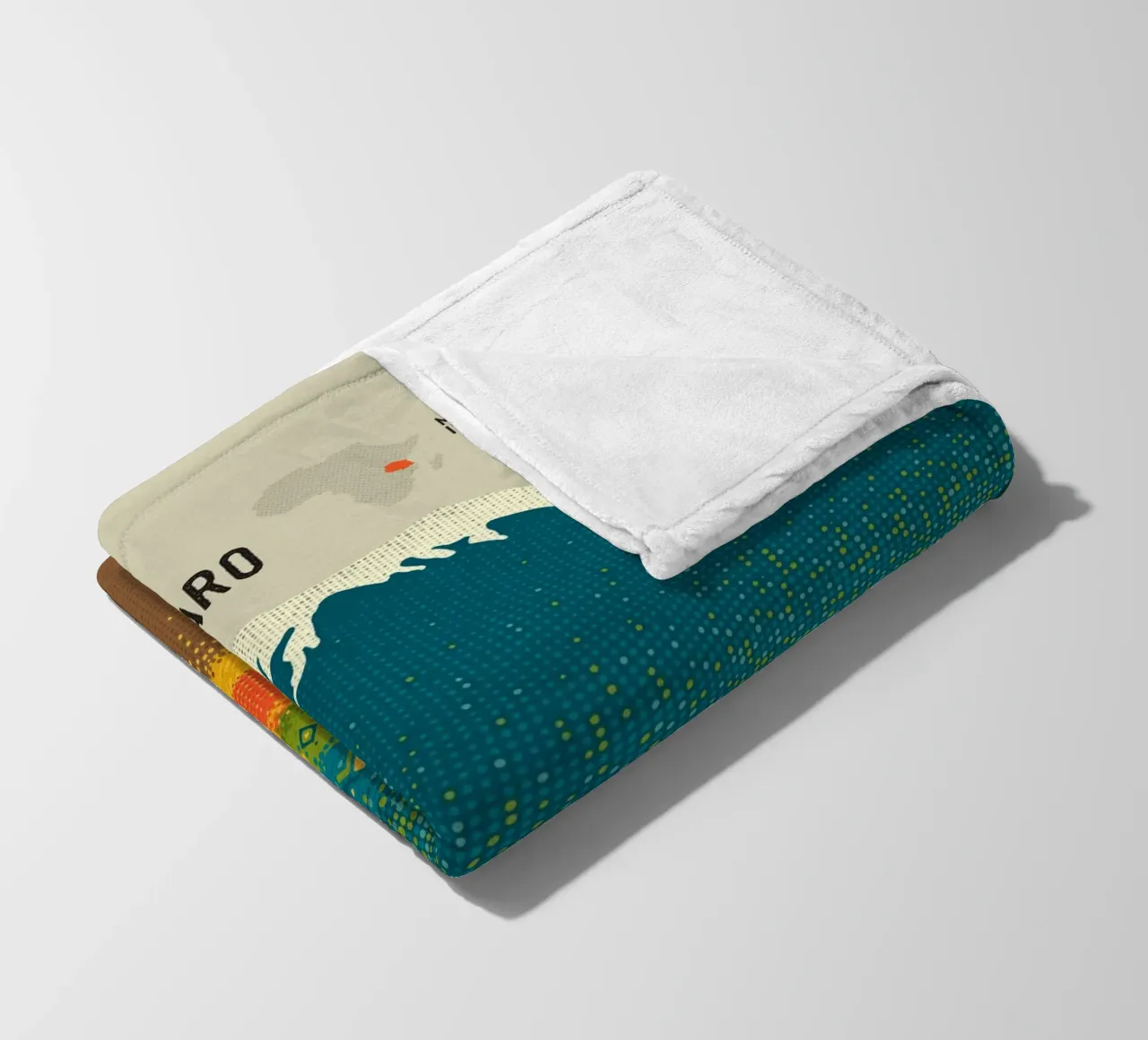 Monte Kilimangiaro coperta in pile da The Printed Sparrow