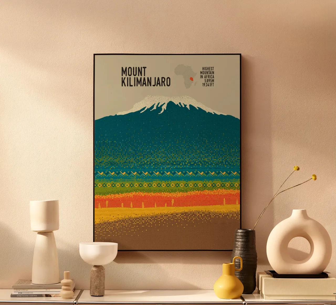 Monte Kilimangiaro plexiglass da The Printed Sparrow