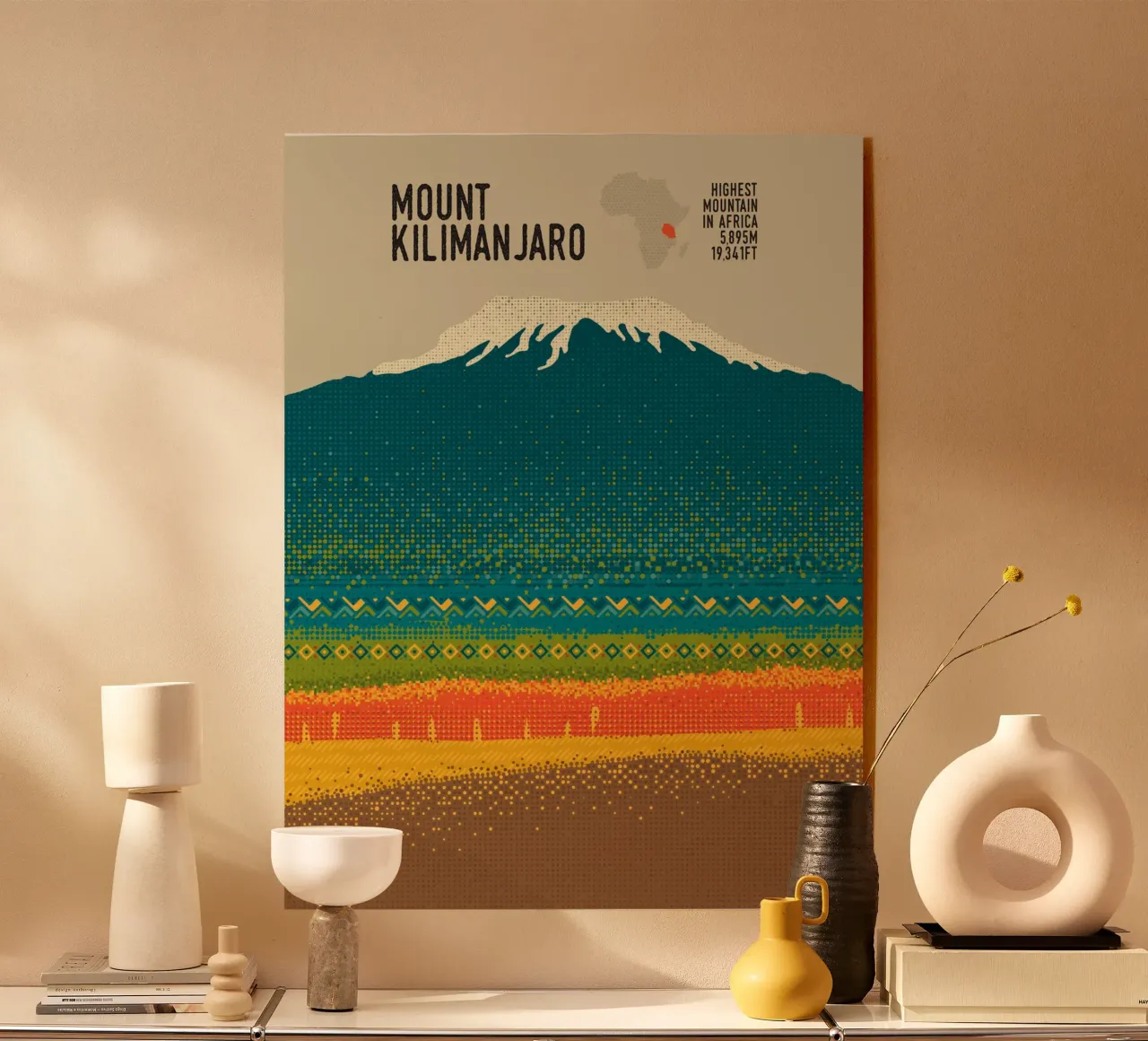 Monte Kilimangiaro plexiglass da The Printed Sparrow