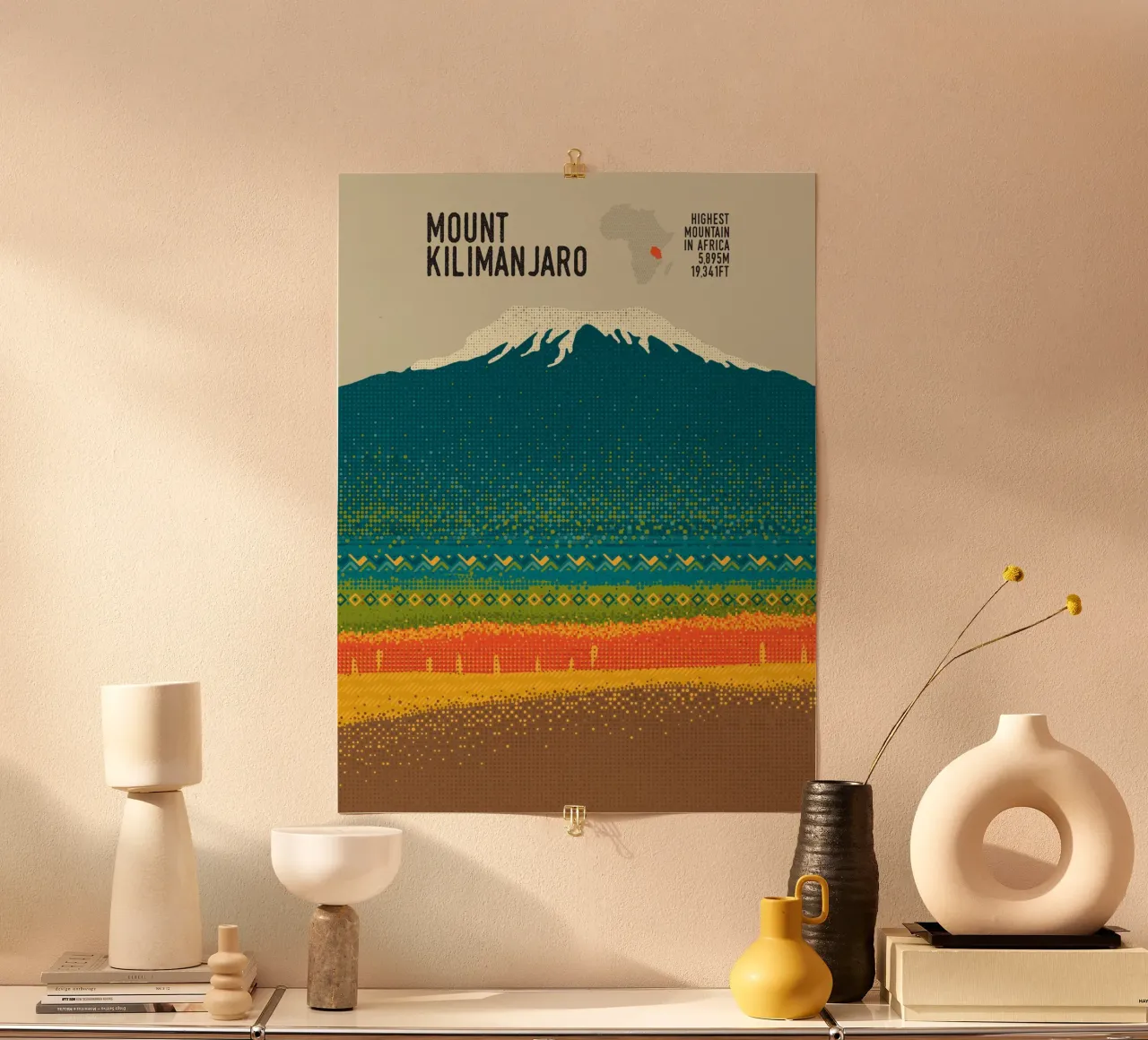 Mount Kilimanjaro hahnemühle by The Printed Sparrow