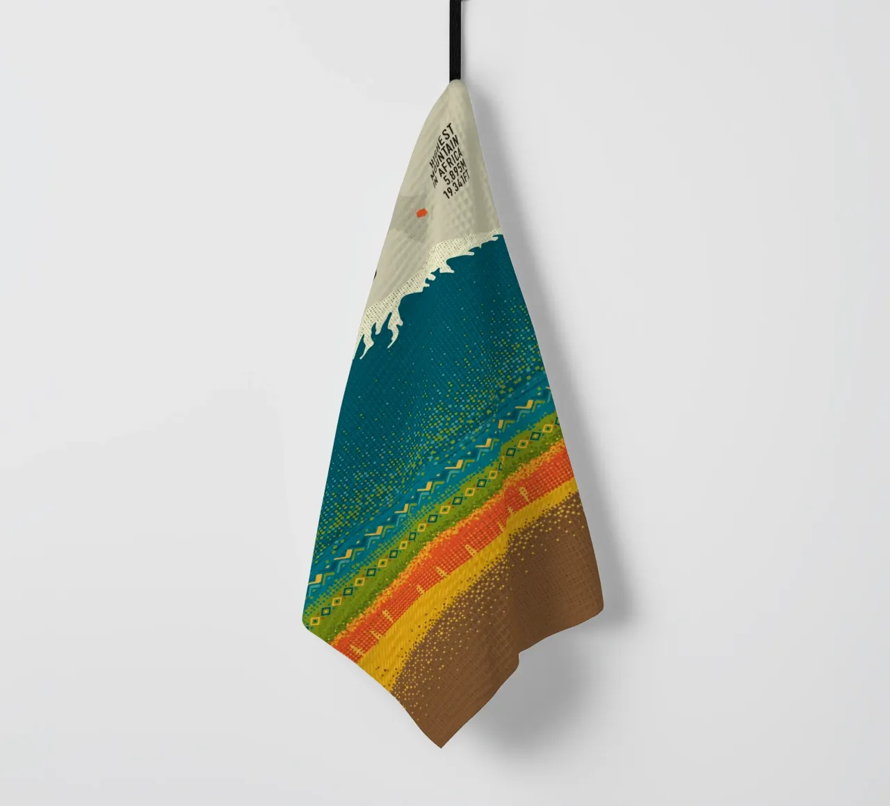 Monte Kilimangiaro canovaccio da cucina da The Printed Sparrow