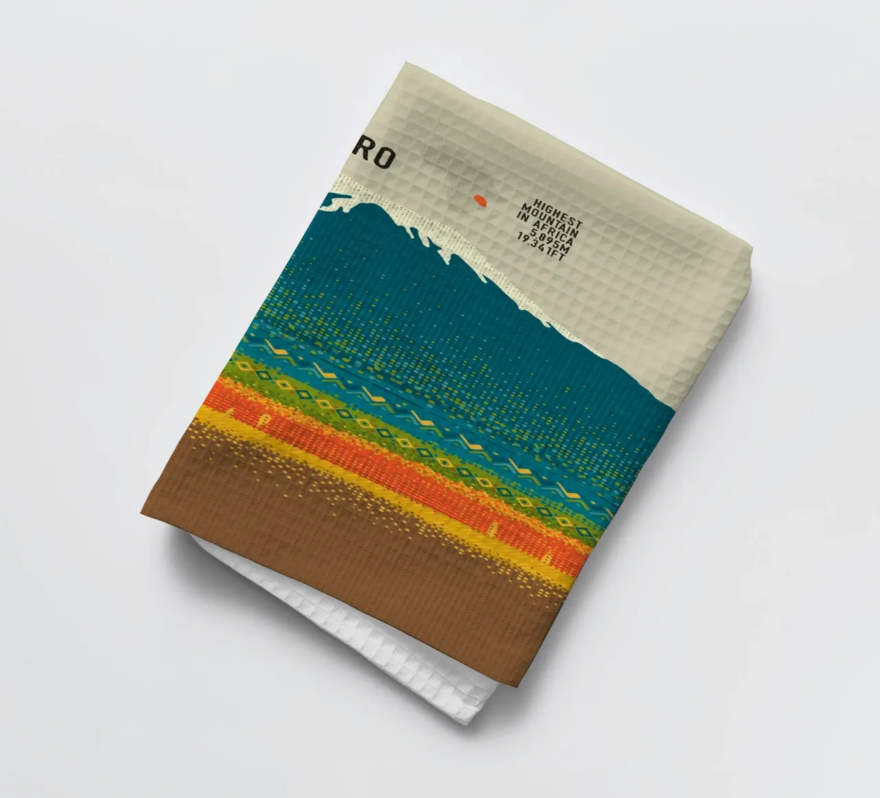 Monte Kilimangiaro canovaccio da cucina da The Printed Sparrow
