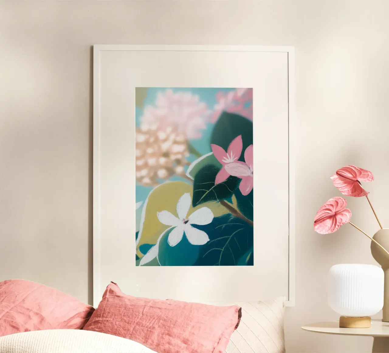 Delicata arte floreale poster da Carinaprint