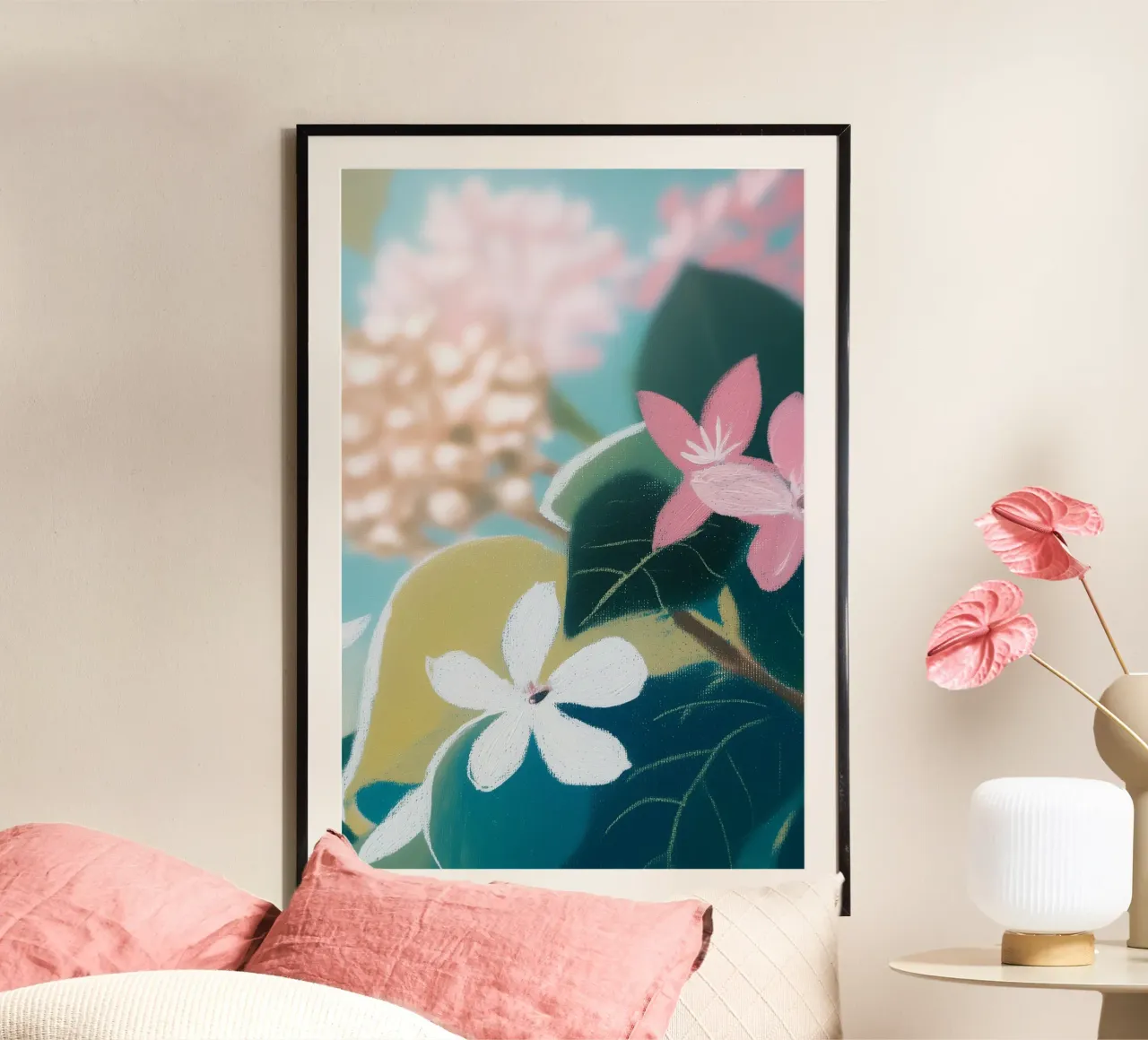 Delicata arte floreale poster da Carinaprint