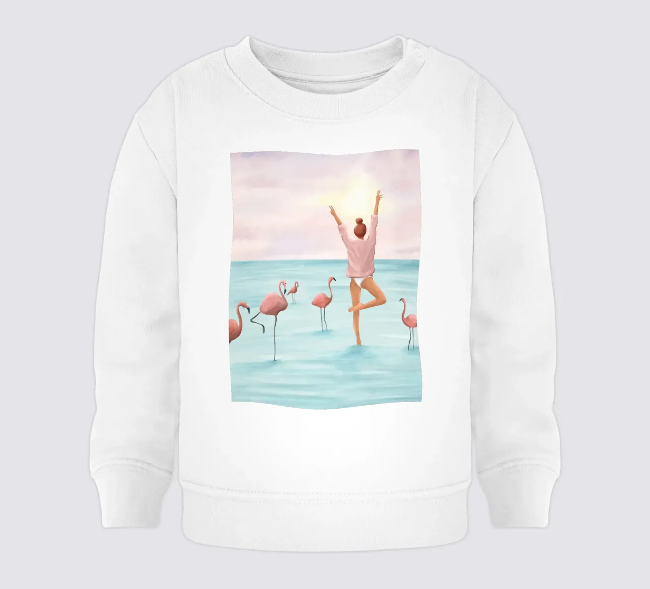 Big Flamingo felpa neonato da Flow Line