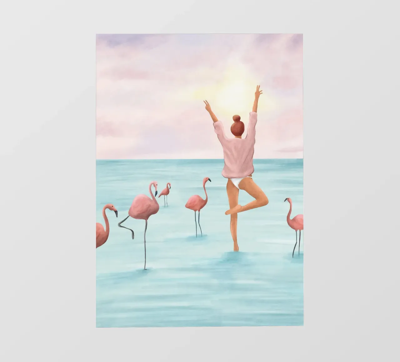 Big Flamingo pellicola backlit da Flow Line