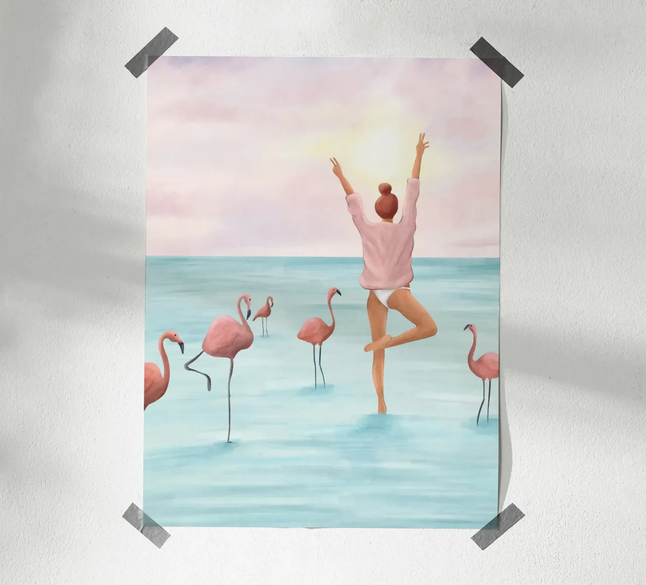 Big Flamingo poster da Flow Line