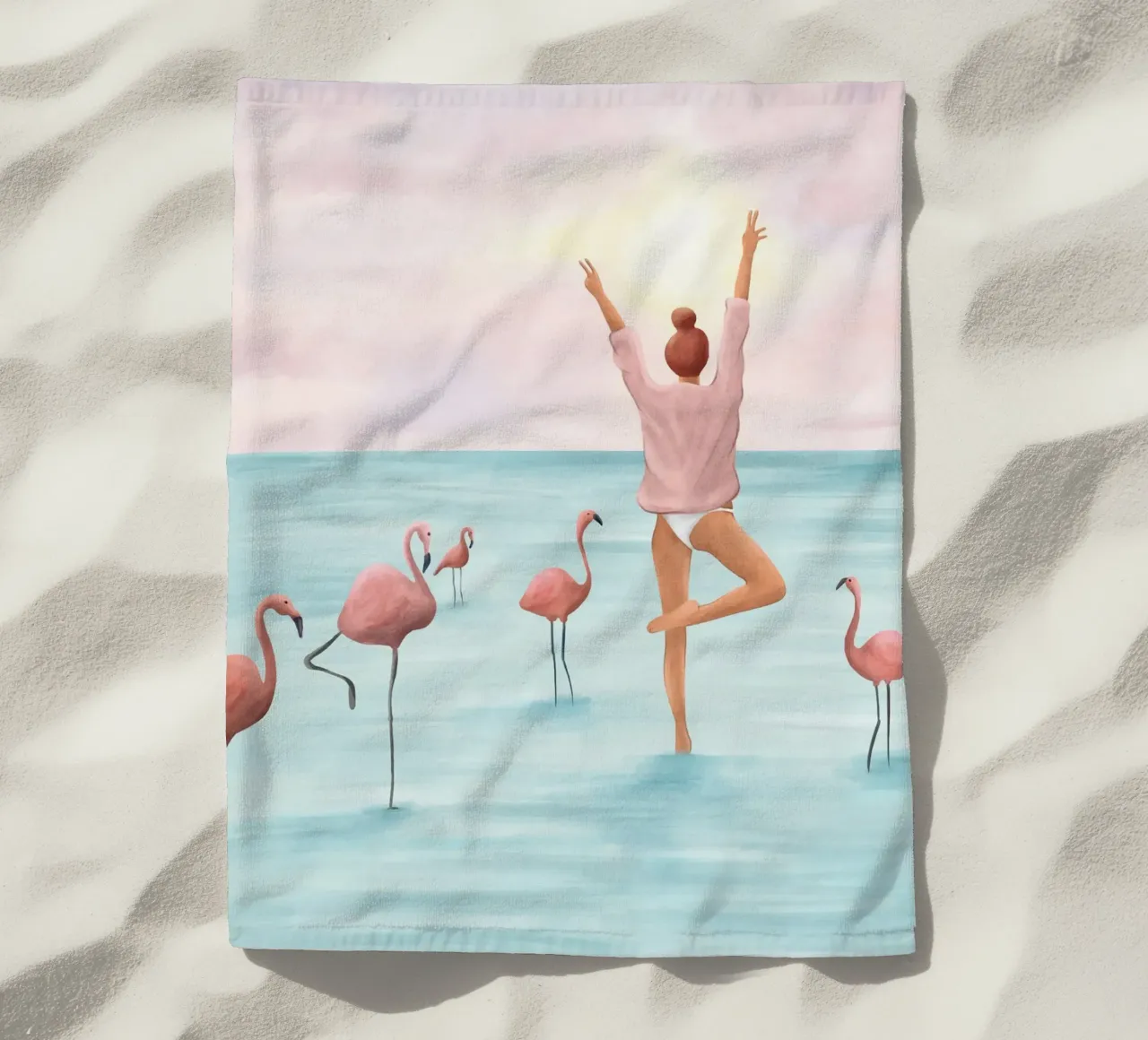 Big Flamingo telo mare da Flow Line