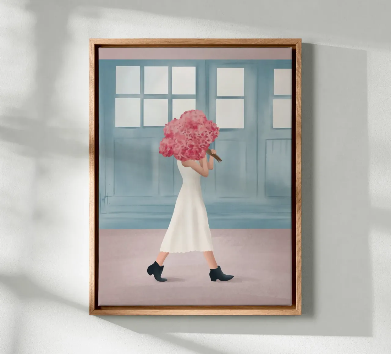 Flowers for You canvas met Baklijst van Flow Line