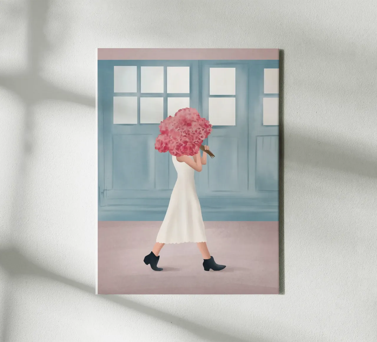 Flowers for You canvas met Baklijst van Flow Line