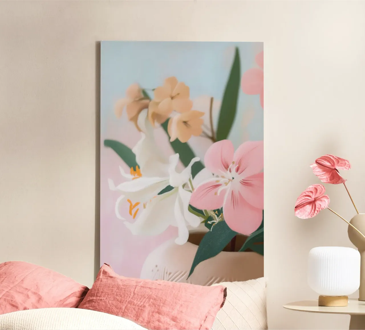 Fiori romantici amore tela con Cornice a cassetta da Carinaprint
