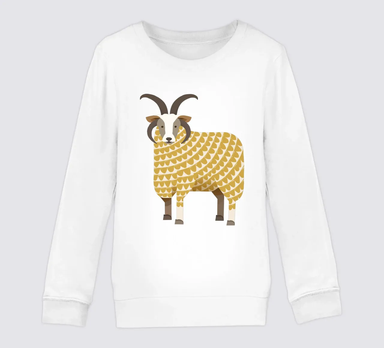 Whimsical Jacob Sheep kids sweatshirt by The Printed Sparrow