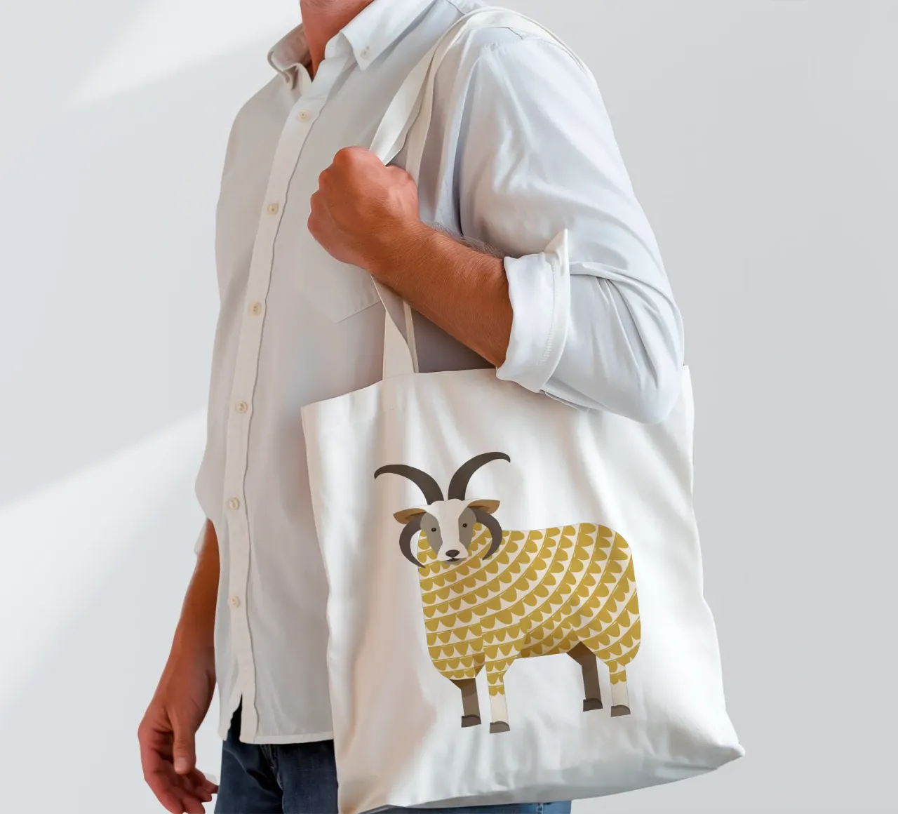 Mouton Jacob fantaisiste tote bag de The Printed Sparrow