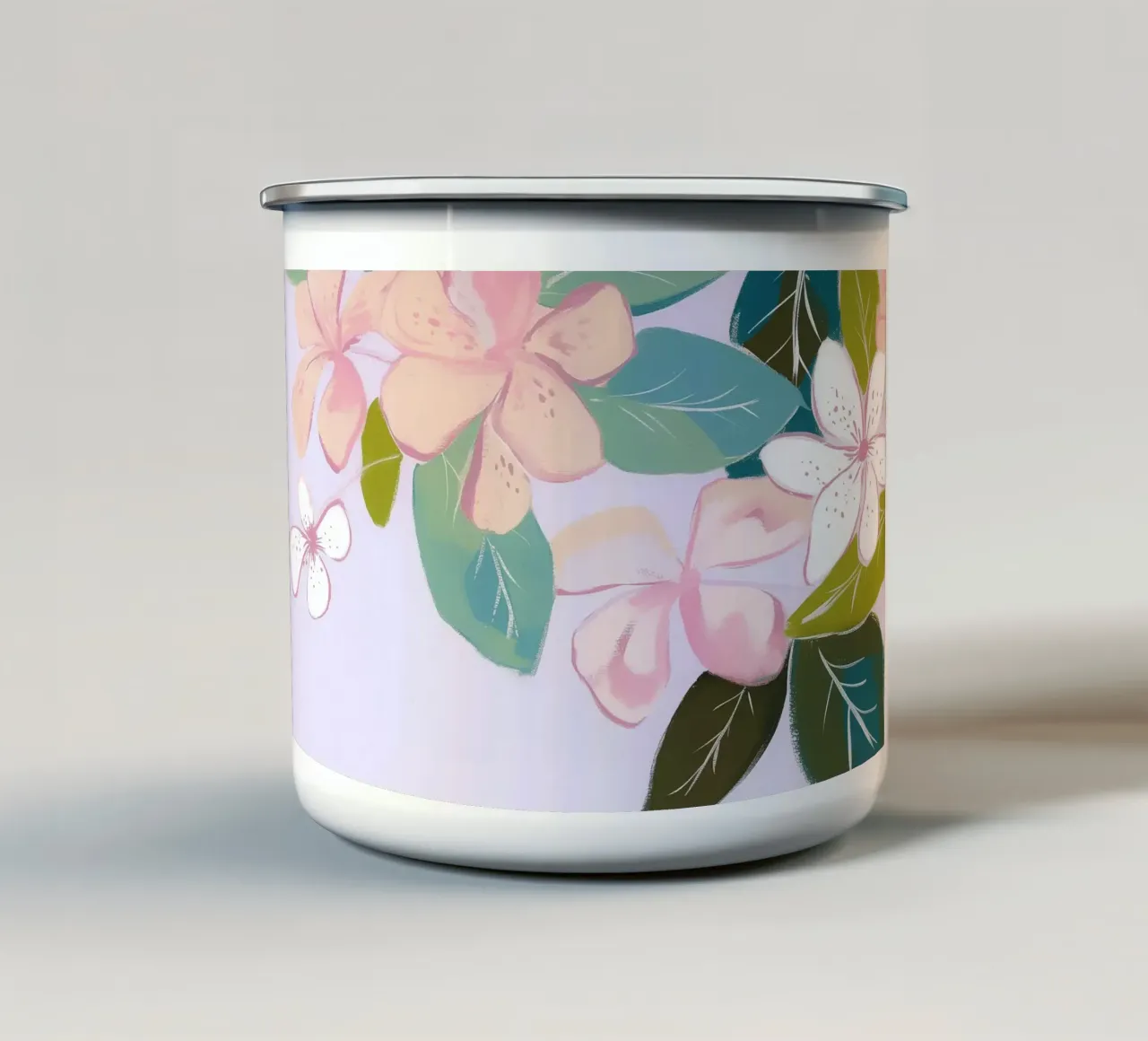 Fiori pastello tazza in smalto da Carinaprint