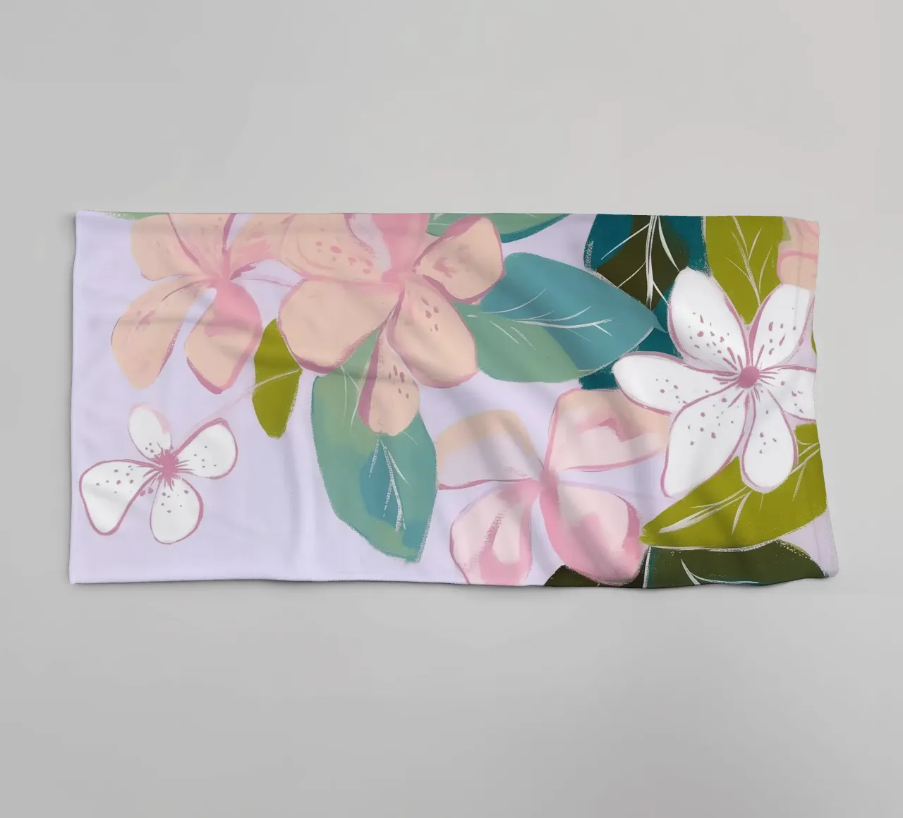 Fiori pastello asciugamano da bagno da Carinaprint
