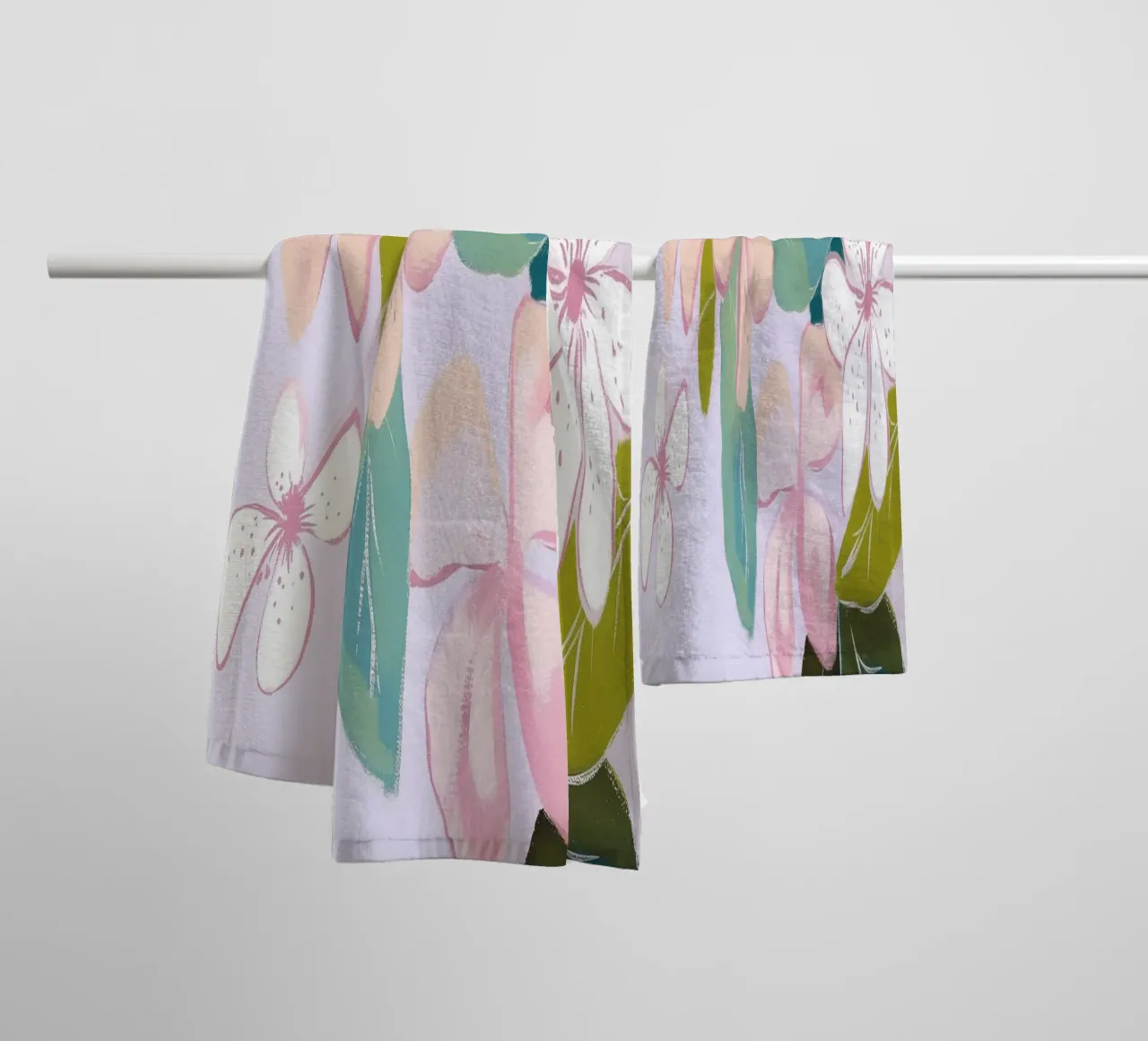 Fiori pastello asciugamano da bagno da Carinaprint