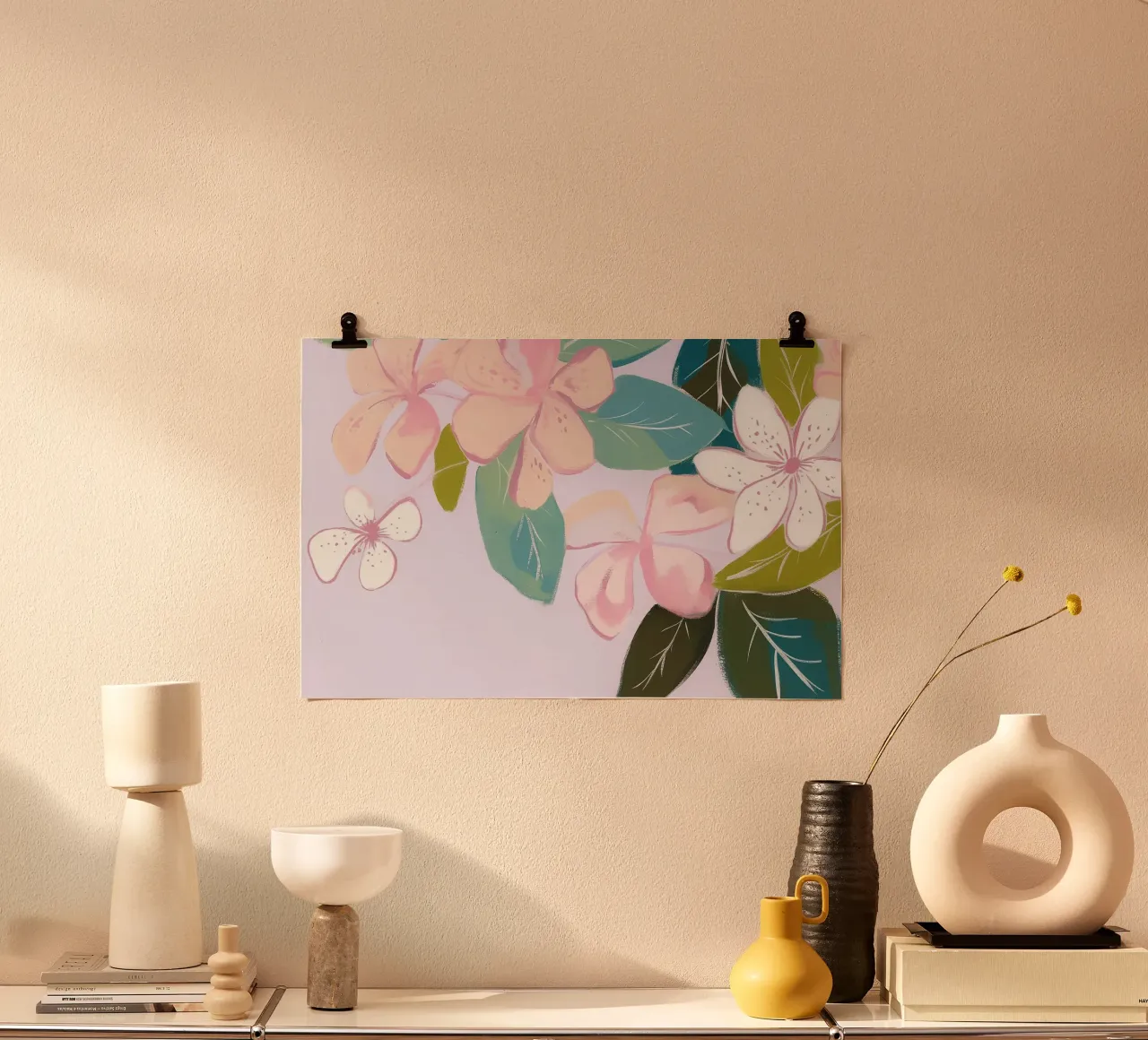 Fiori pastello poster da Carinaprint