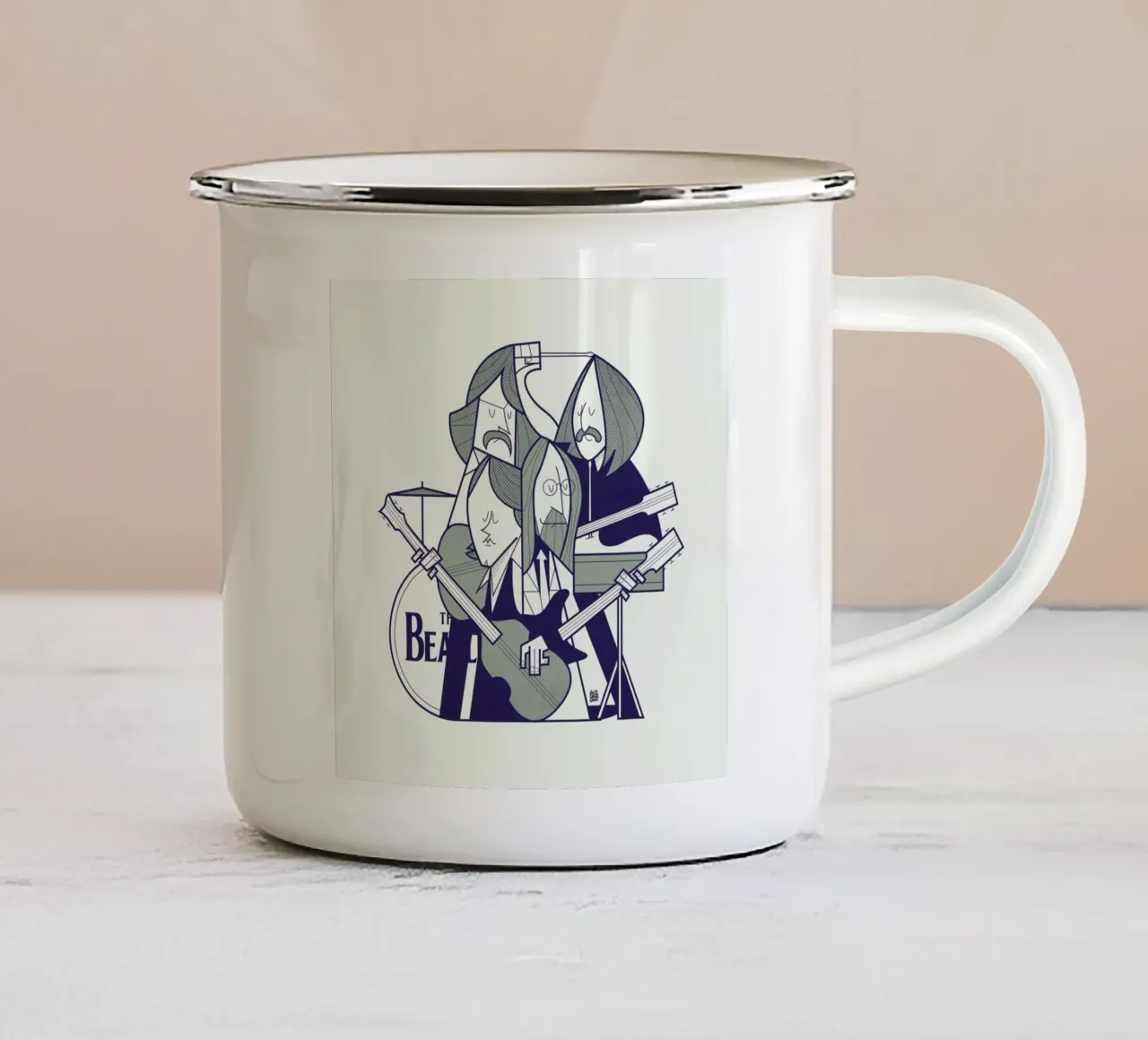 Fab Four tazza in smalto da Ale Giorgini