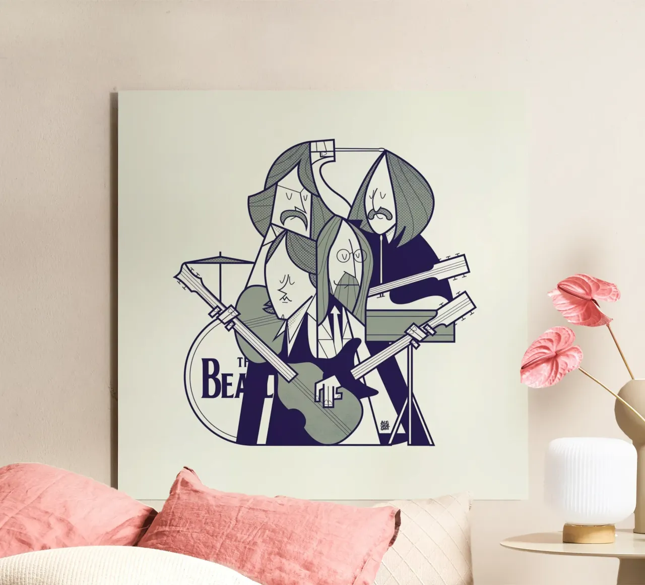 Fab Four alluminio dibond da Ale Giorgini