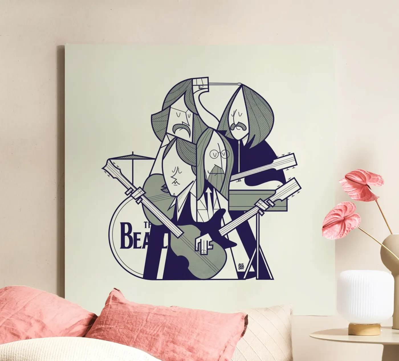Fab Four tela da Ale Giorgini