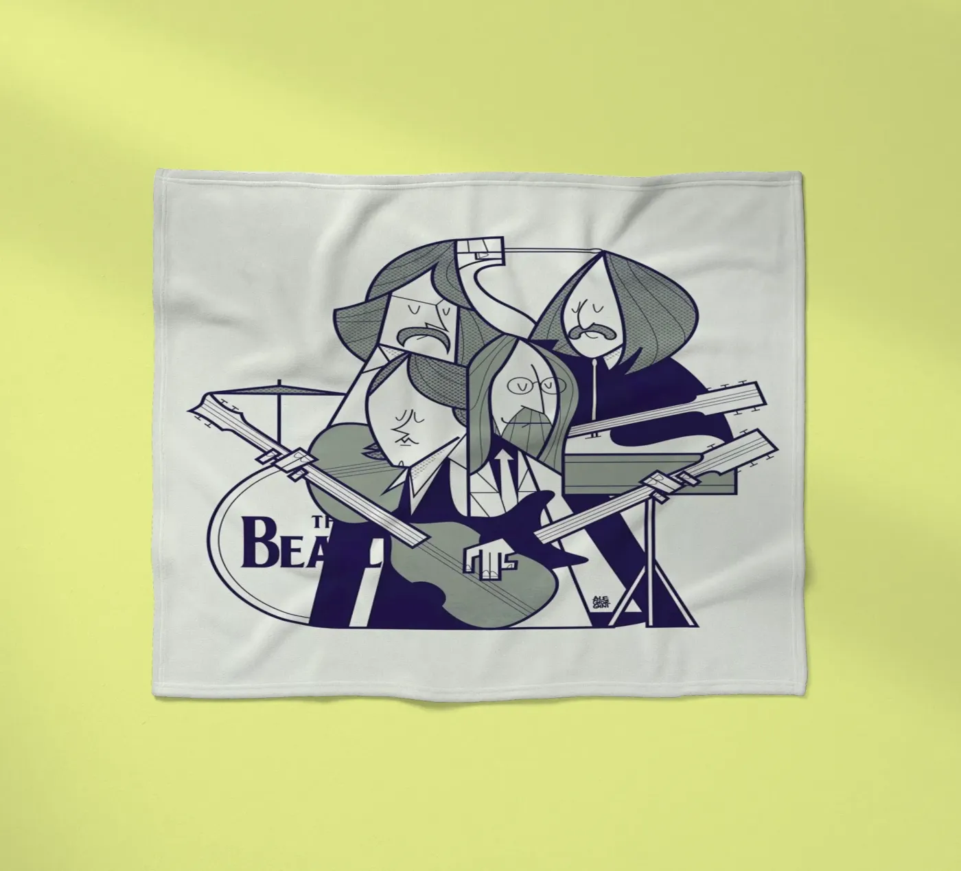 Fab Four Fleecedecke von Ale Giorgini