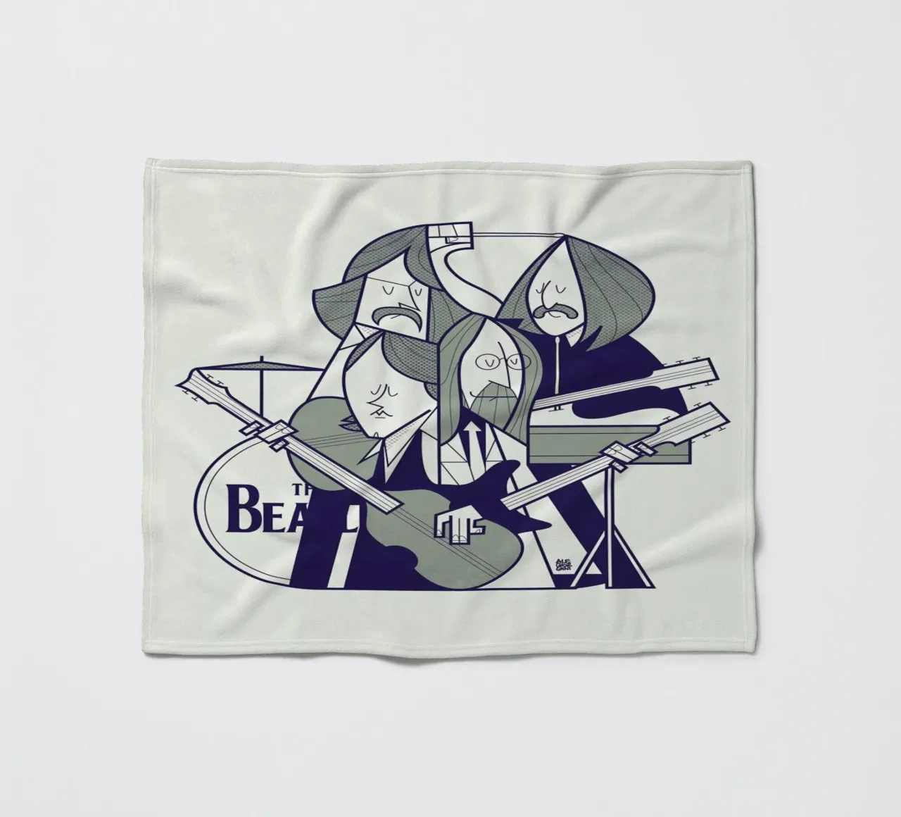 Fab Four Fleecedecke von Ale Giorgini