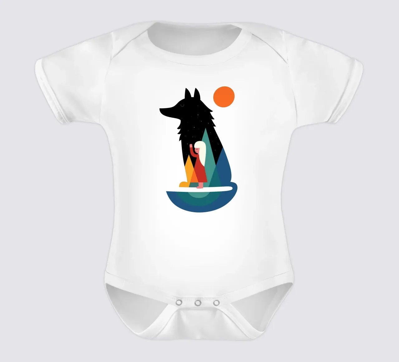 Best Friend short-sleeve baby romper by Andy Westface