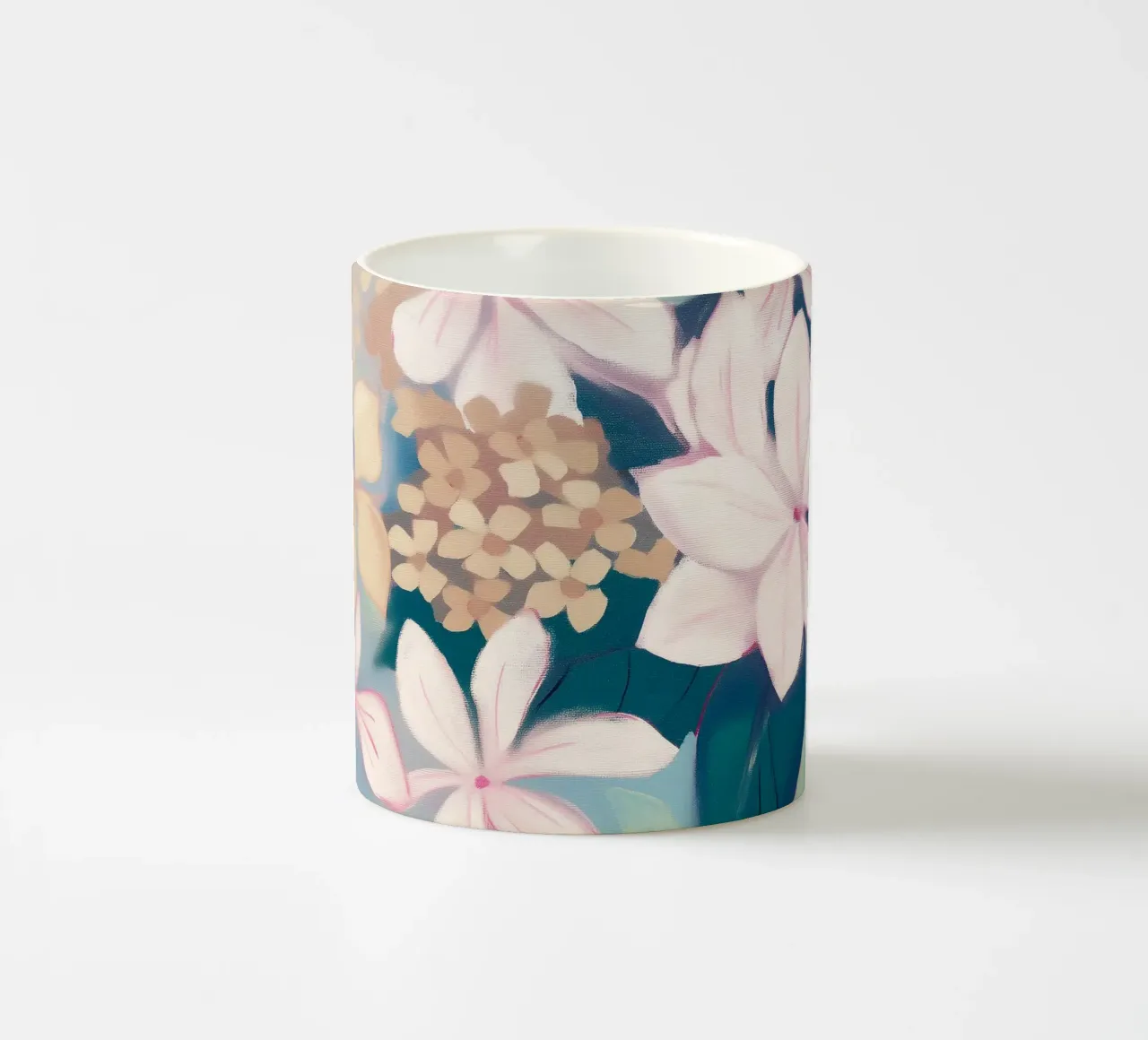 Visione delicata dei fiori tazza in ceramica da Carinaprint