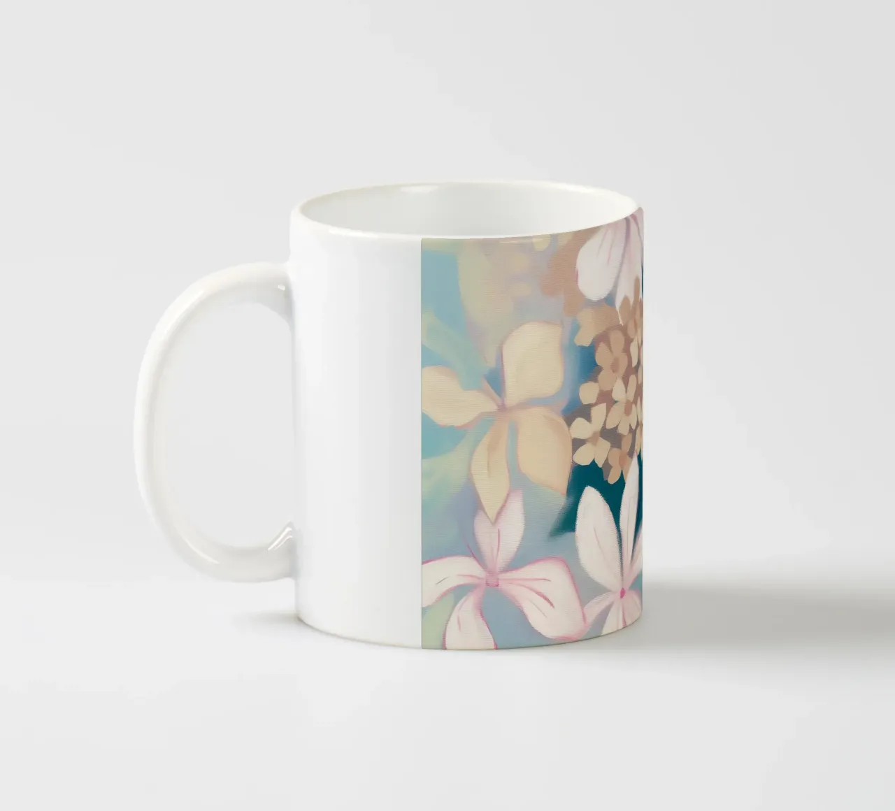 Visione delicata dei fiori tazza in ceramica da Carinaprint