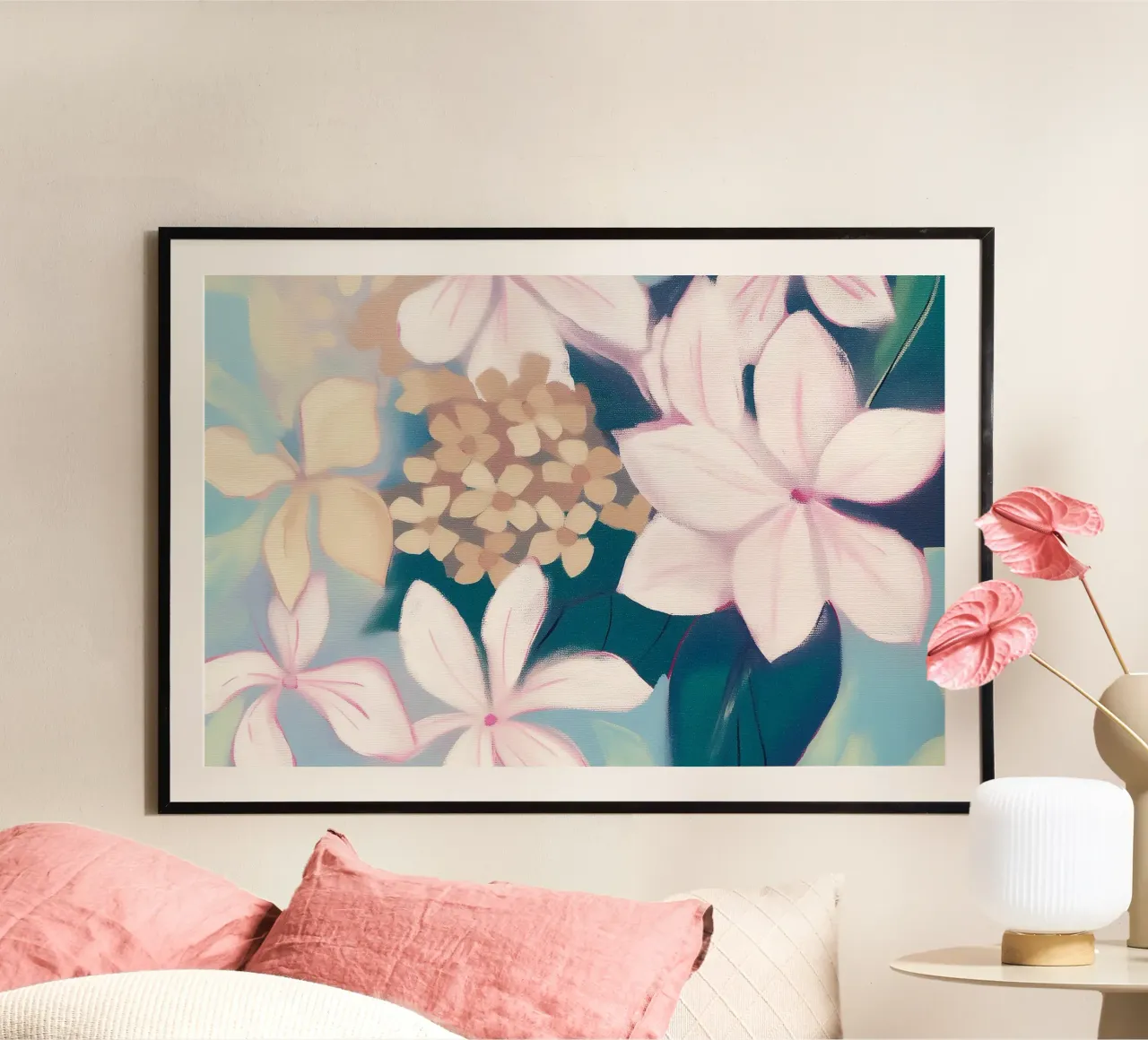 Visione delicata dei fiori carta hahnemühle da Carinaprint
