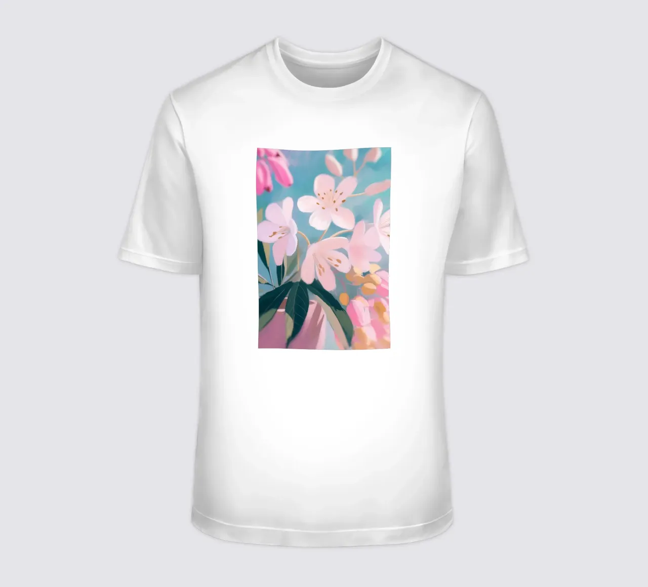 Fiori botanici pastello t-shirt da Carinaprint