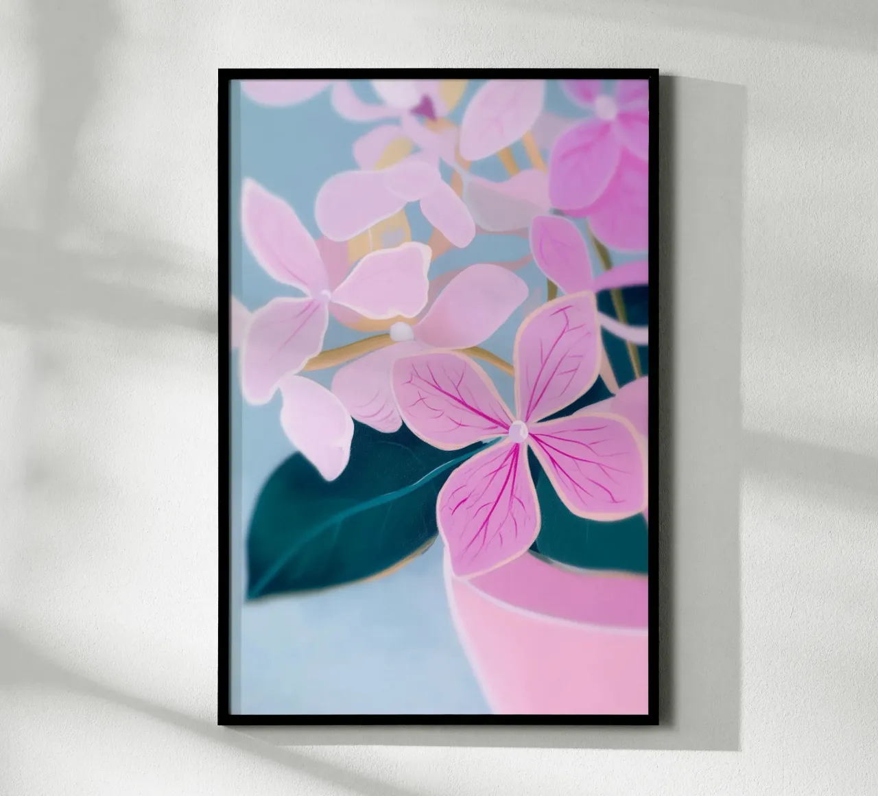 Blüten Chic rosa poster da Carinaprint