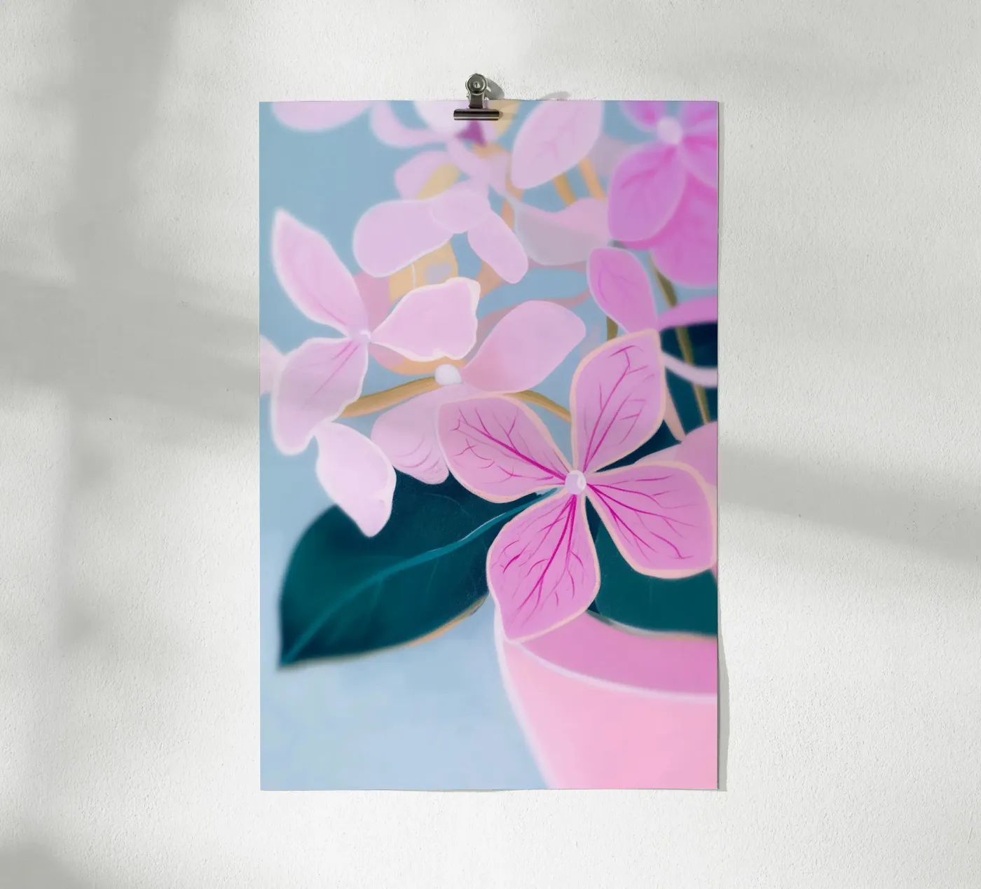 Blüten Chic rosa poster da Carinaprint