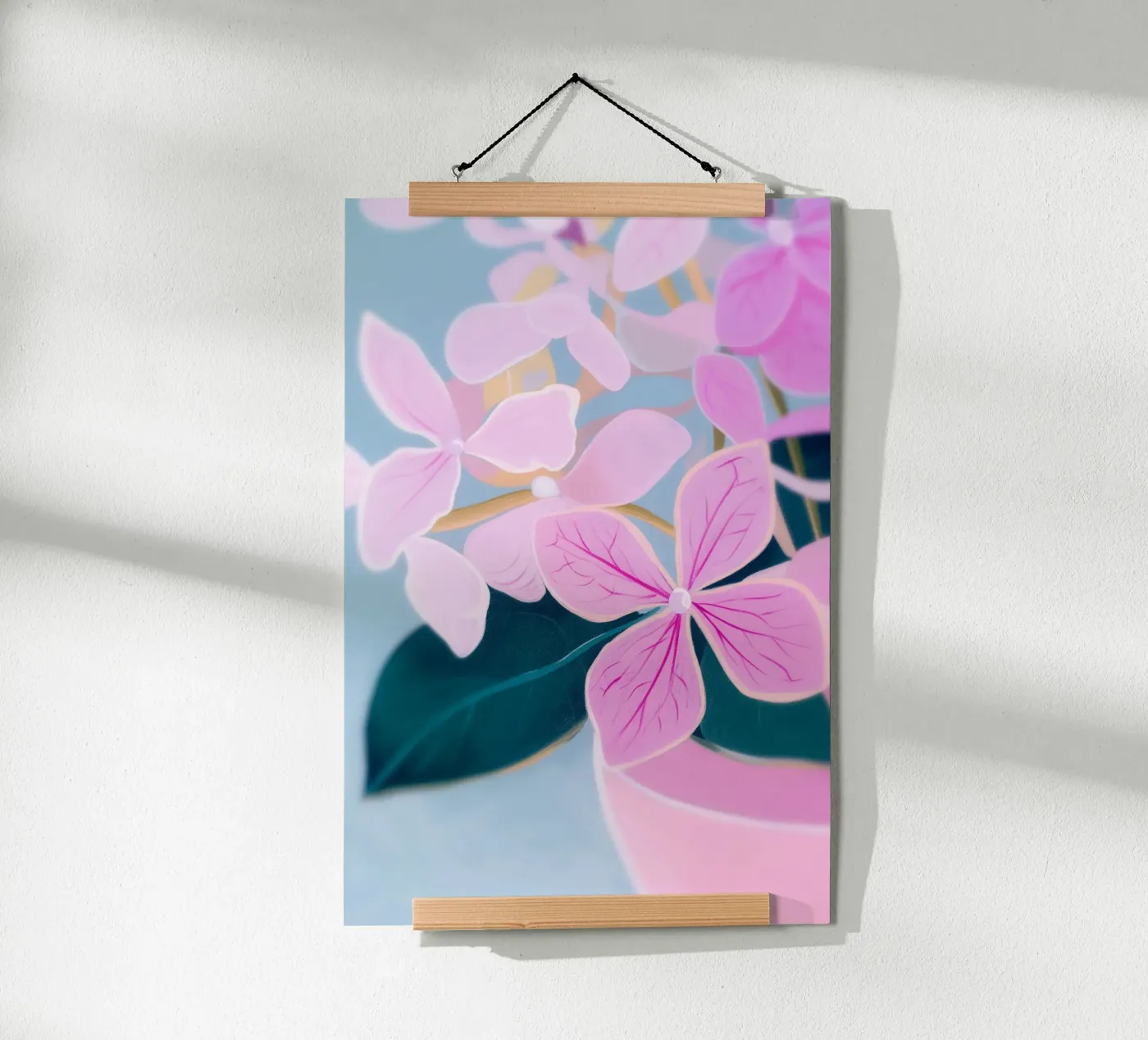 Blüten Chic rosa poster da Carinaprint