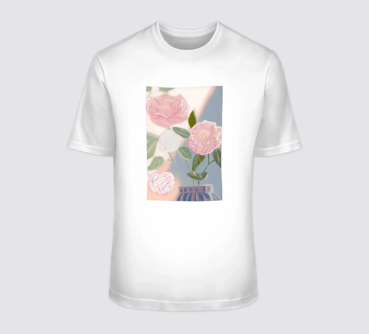 Delicata visione dei fiori rosa t-shirt da Carinaprint