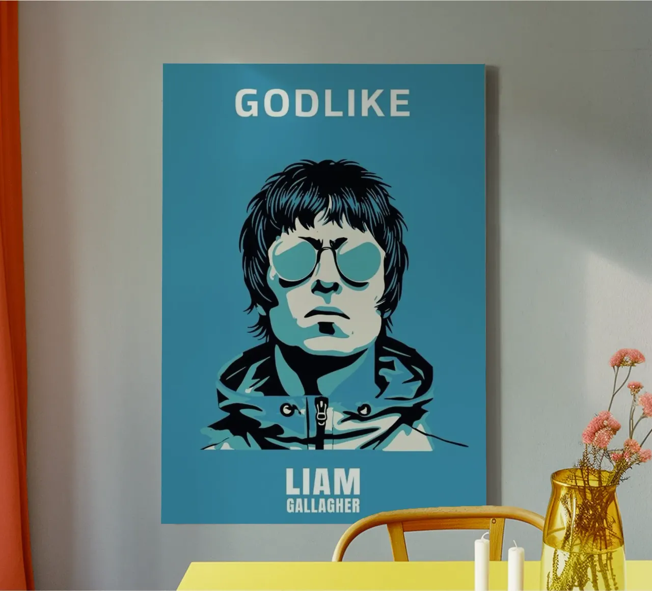 Liam Gallagher - Oasis Band tela con Cornice a cassetta da avissta