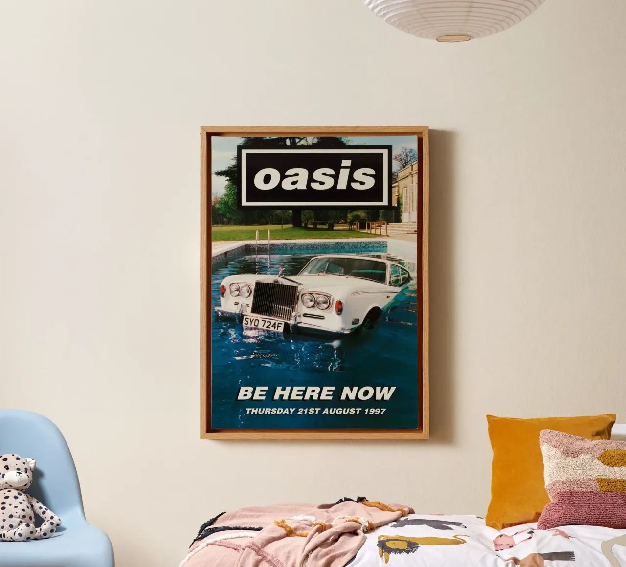 Oasis Band - Be Here Now tela con Cornice a cassetta da avissta