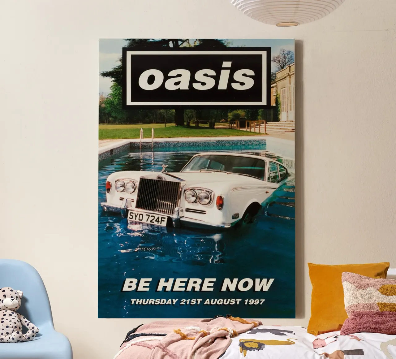 Oasis Band - Be Here Now tela con Cornice a cassetta da avissta