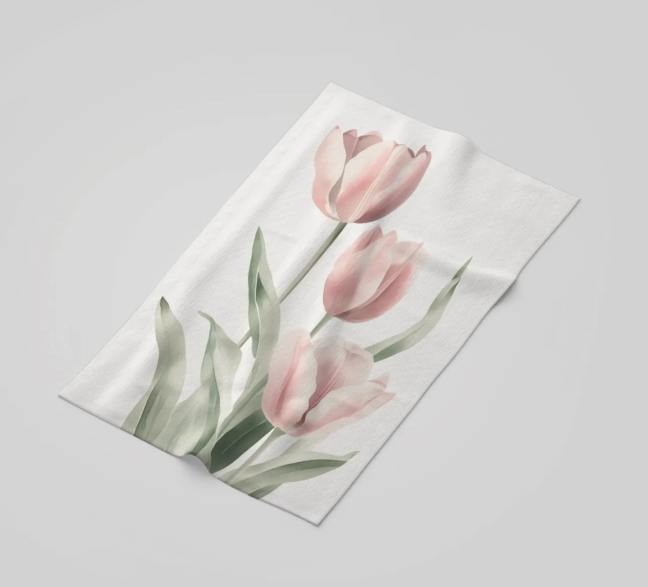ispirazione tulipani rosa telo mare da Carinaprint