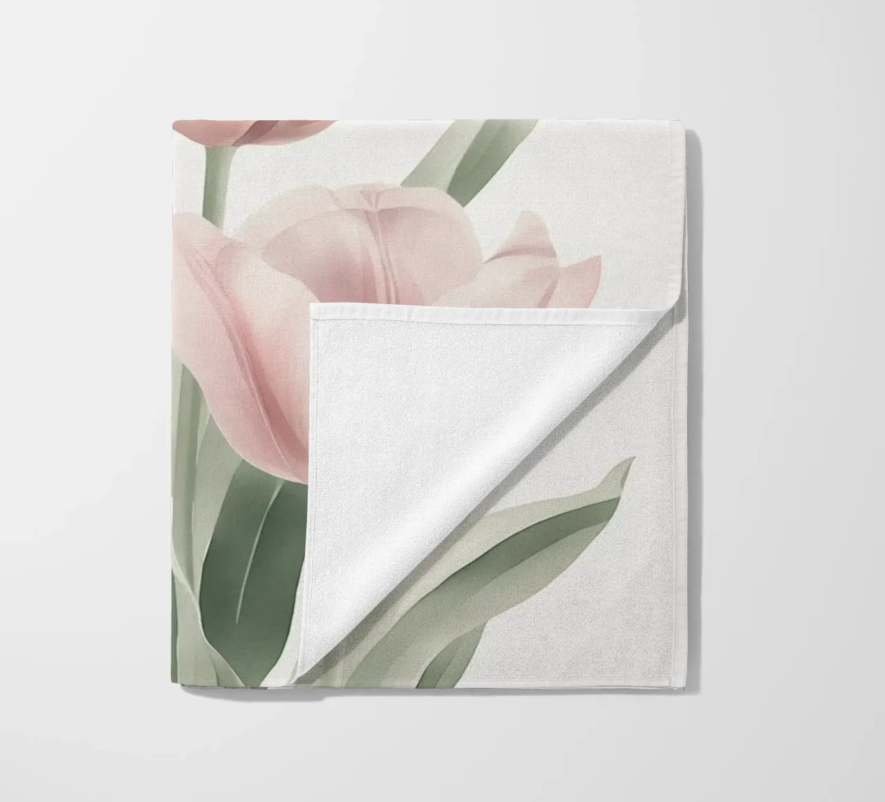 ispirazione tulipani rosa telo mare da Carinaprint