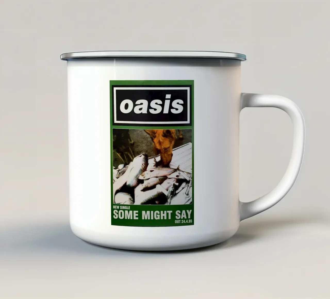 OASIS BAND - SOME MIGHT SAY tazza in smalto da avissta