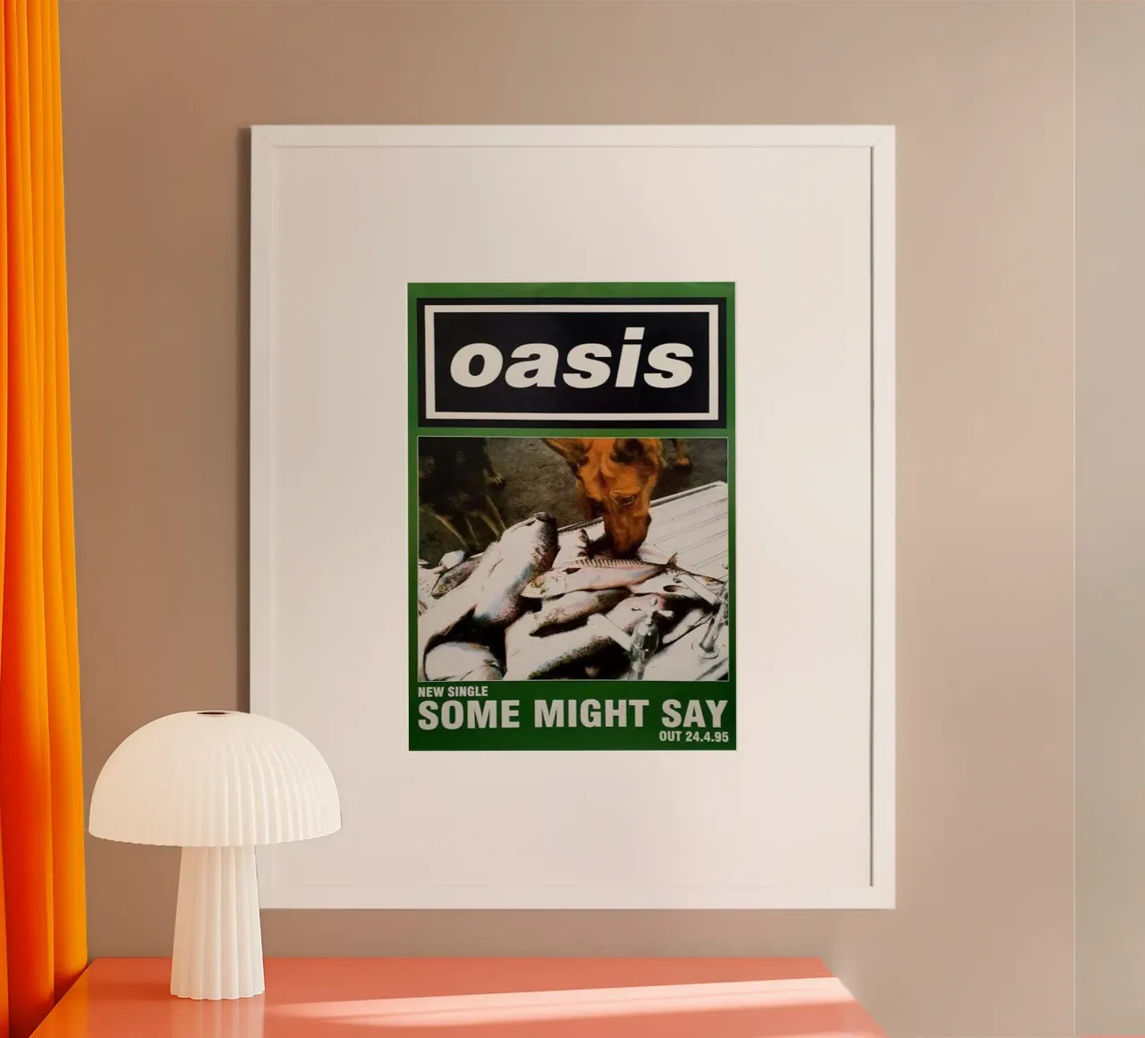 OASIS BAND - SOME MIGHT SAY poster con telaio in legno da avissta
