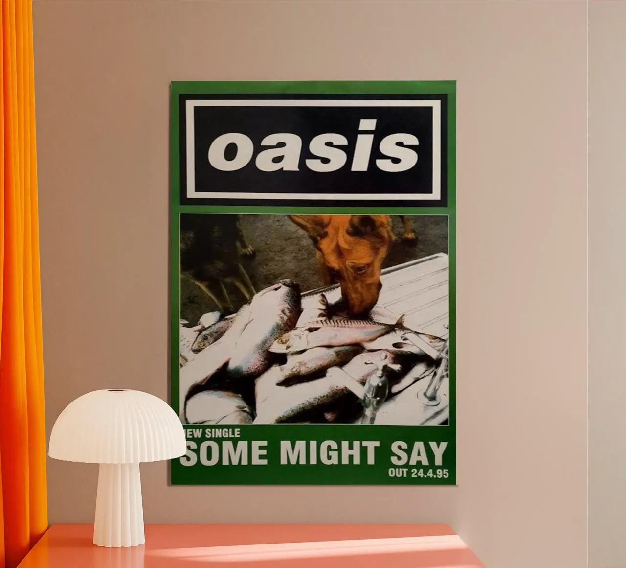 OASIS BAND - SOME MIGHT SAY poster con telaio in legno da avissta