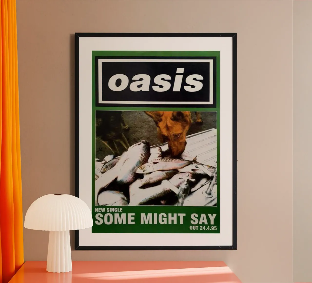 OASIS BAND - SOME MIGHT SAY poster con telaio in legno da avissta