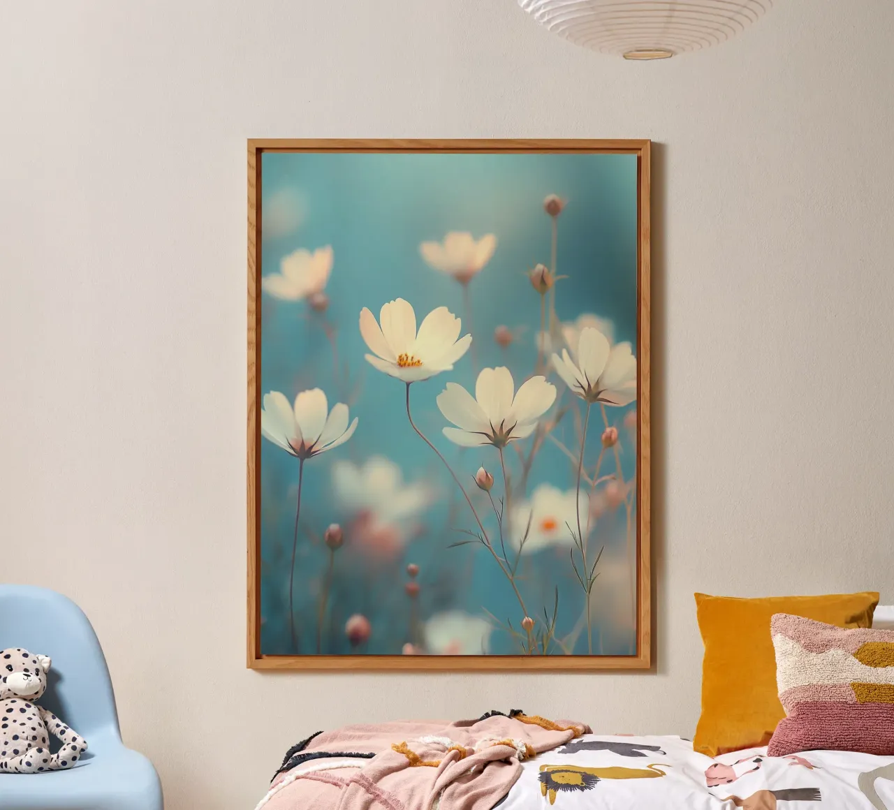 Romantic white flowers forex plate by Carinaprint